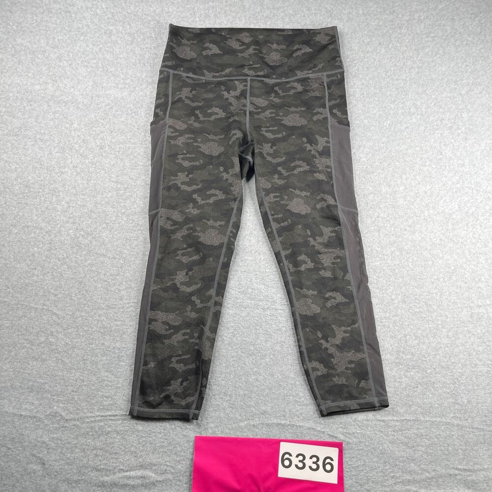 Fabletics Powerhold Leggings Camoflauge Womens Medium Gym Performance
